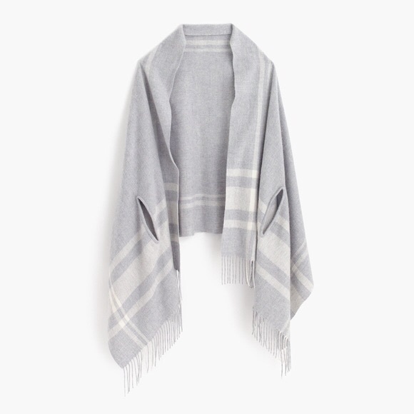 J. Crew Accessories - J. Crew Grey Cape Scarf